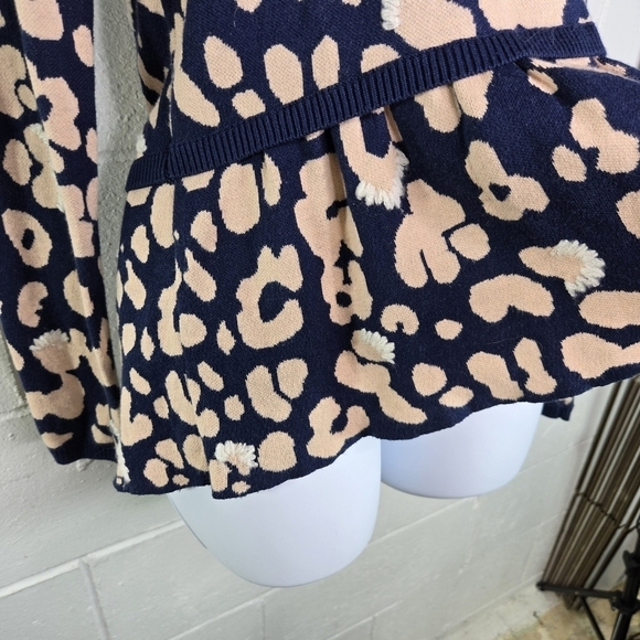 Anthropologie Moth animal print peplum ruffle waist sweater - Picture 11 of 13